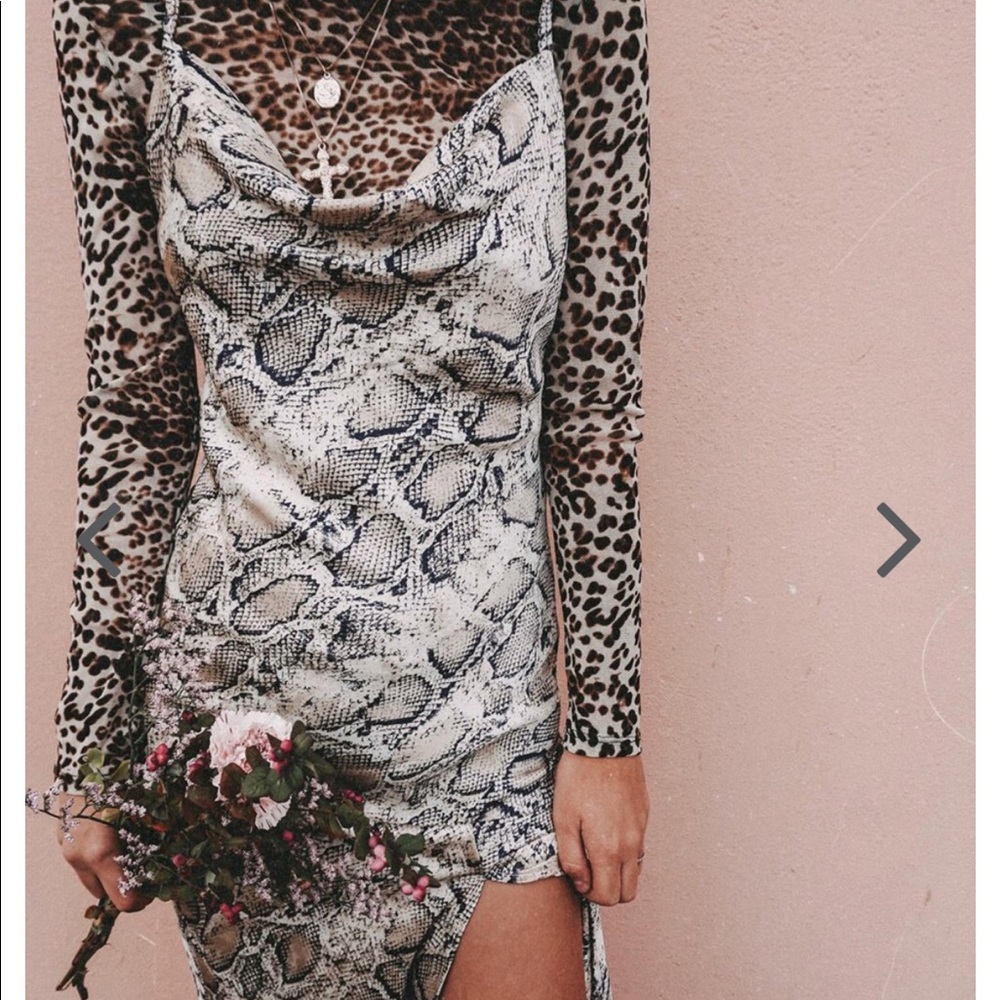 Snakeskin Slip Dress